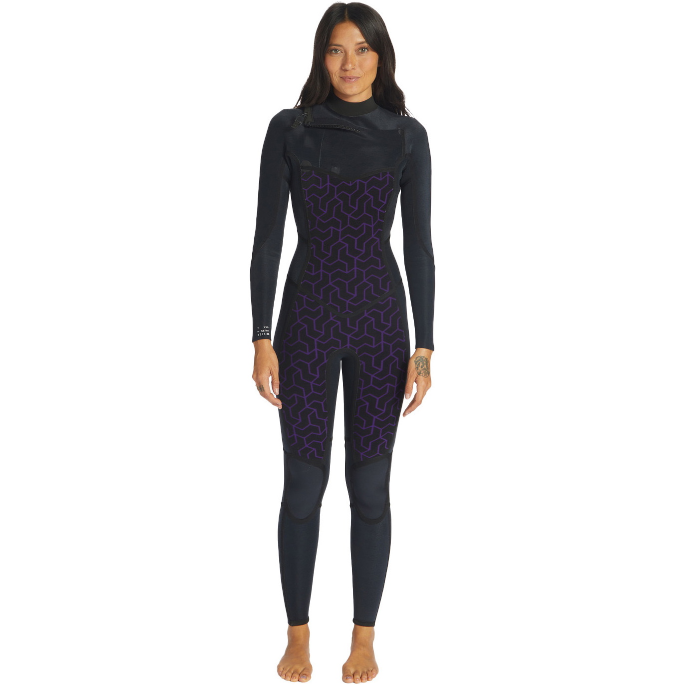 Billabong Kvinder Synergy 5/4mm Chest Zip Våddragt ABJW100131 - Wild Black